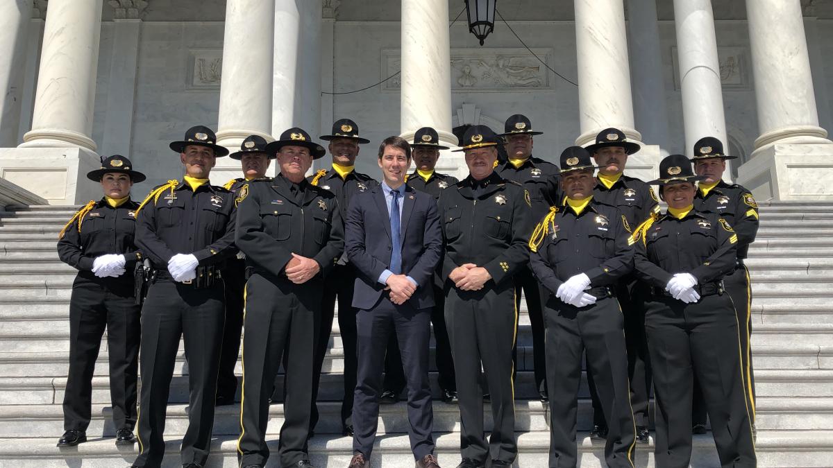 Rep. Harder with State Troopers
