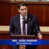 Rep. Josh Harder speaking on House floor on VA clinic shortage