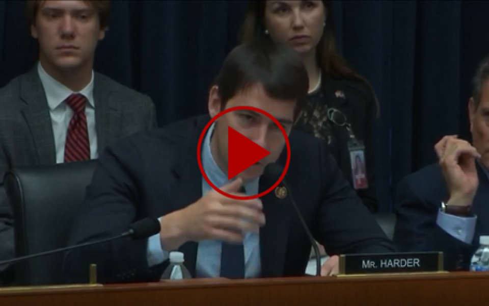 Rep. Harder on the House Floor