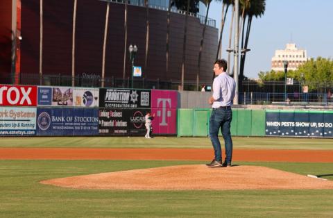 Rep. Harder at Stockton Ports Reading Night