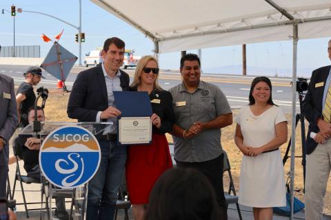 Rep. Harder at SR99/120 Ribbon Cutting