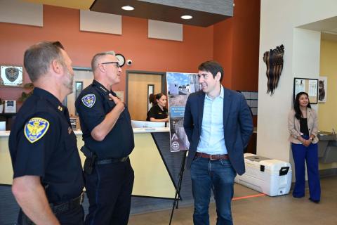 Josh Harder at the Manteca Animal shelter