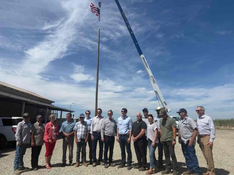 Rep. Harder at Tracy water pump