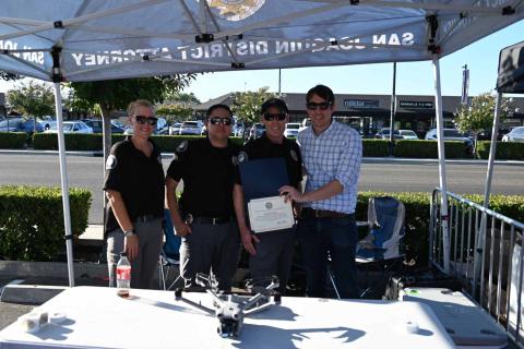 Harder attended National Night Out events across Stockton and Tracy