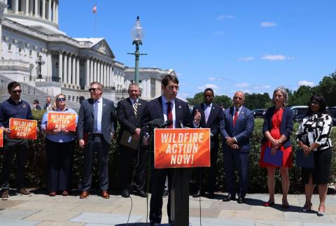 Rep. Harder at Wildfire Action Now Press Event