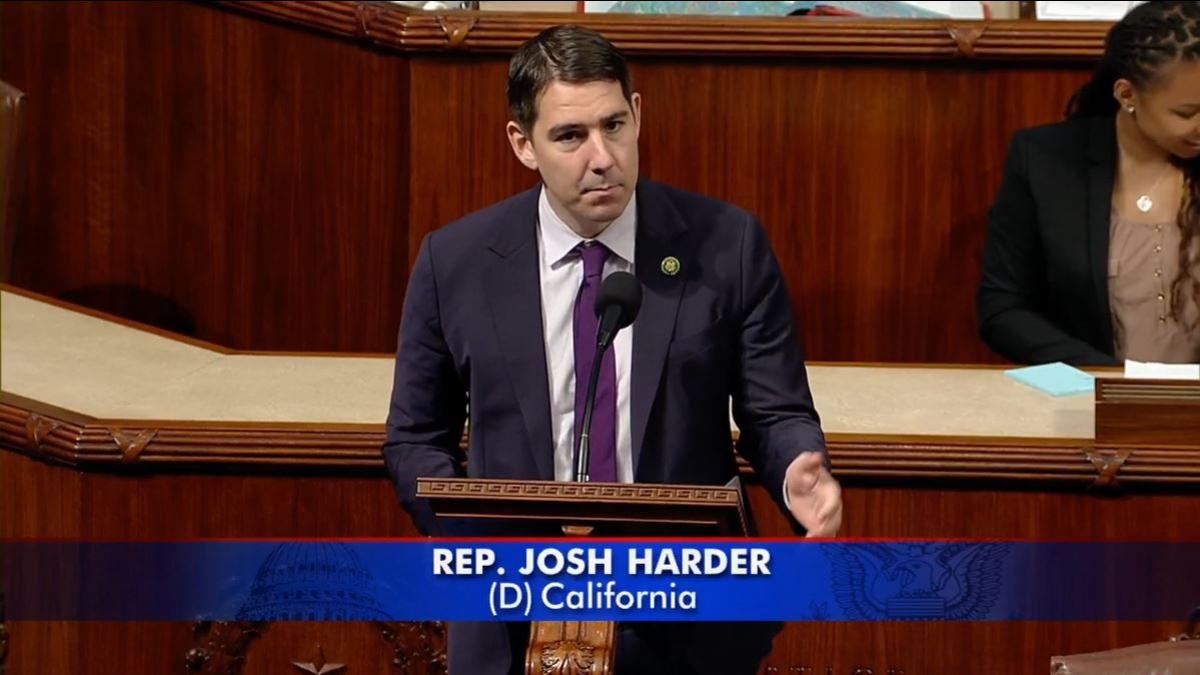Rep. Josh Harder speaking on House floor on VA clinic shortage