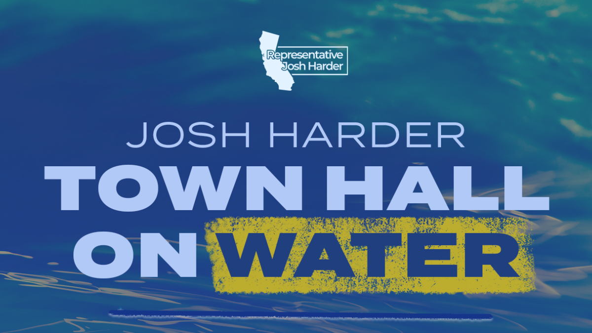 Josh Harder Town Hall on Water