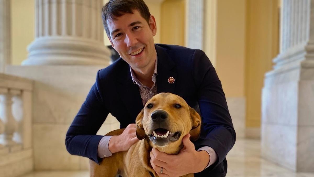 Rep. Harder and Cali the pup