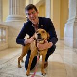 Rep. Harder and Cali the pup