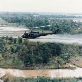 Helicopter spraying Agent Orange